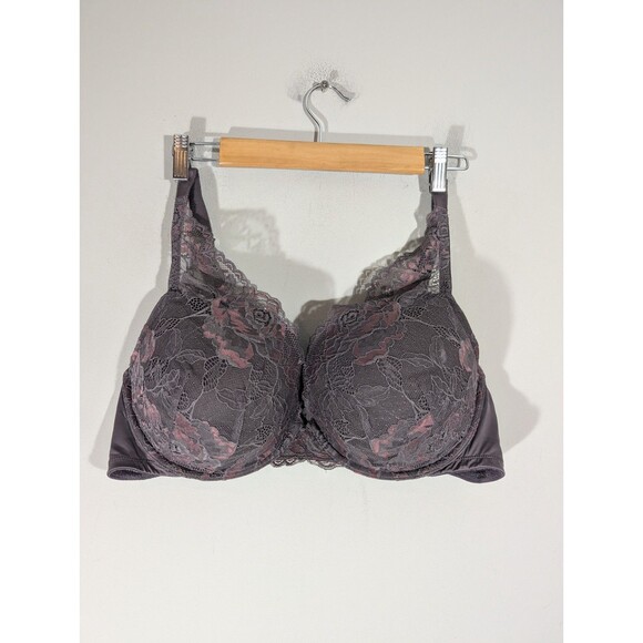 Torrid Curves Womens Purple Push Up Plunge Lace Bra Sz 44D Sexy Comfort - Picture 1 of 8